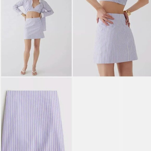 J.crew Marie Marot striped skirt nWT - Picture 2 of 5